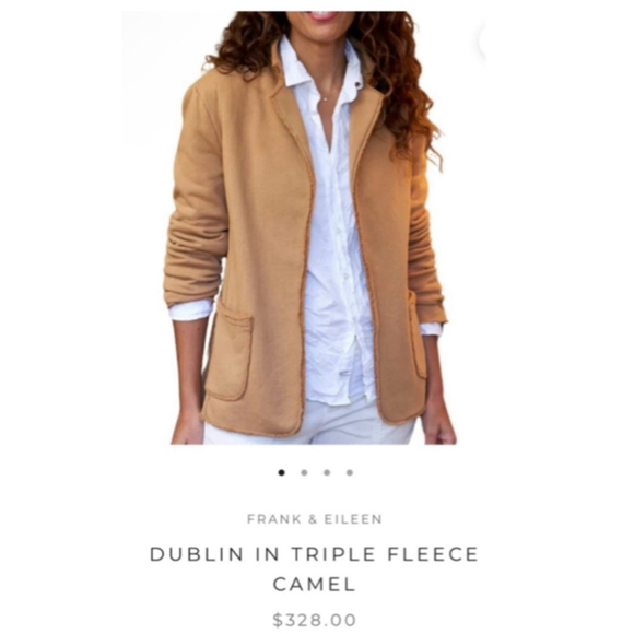 New Frank & Eileen Camel Triple Fleece Dublin Blazer XS - Picture 2 of 3
